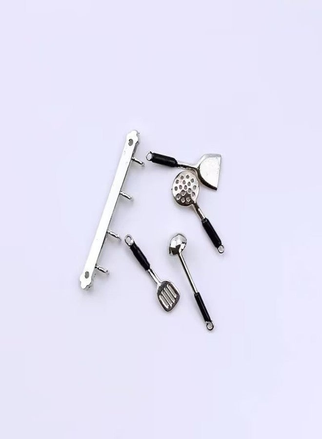 Zenarao 1:12 Scale Stainless Steel Mini Kitchen Tools for Dollhouses, Realistic Utensil Set for Fairy Gardens, DIY Craft Dioramas and Model Displays - Image 4